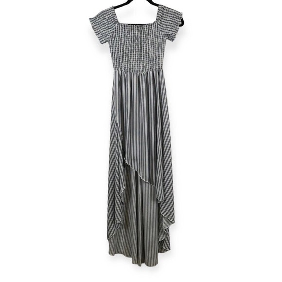 Show Me Your MuMu Black and White Striped High Low Dress - Picture 1 of 9
